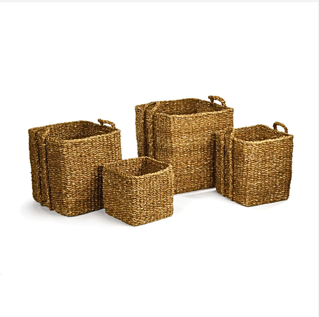 Seagrass Apple Baskets | Square with Handles