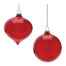 Load image into Gallery viewer, Red Swirl Ornament
