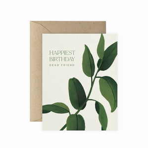 Rubber Tree Happiest Birthday Card