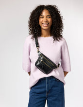 Load image into Gallery viewer, Beck&#39;s Bum Bag | Black Croco Leather

