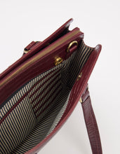 Load image into Gallery viewer, Blair Purse | Dark Cherry Croco Print Leather
