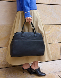 Rita Purse | Black Soft Grain Leather