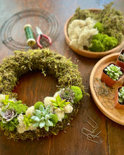 Load image into Gallery viewer, Living Succulent Wreath Workshop
