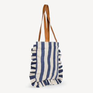 Momo Tote l Cobalt Stripe