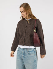 Load image into Gallery viewer, Leo Woven Midi | Dark Cherry Soft Grain Leather

