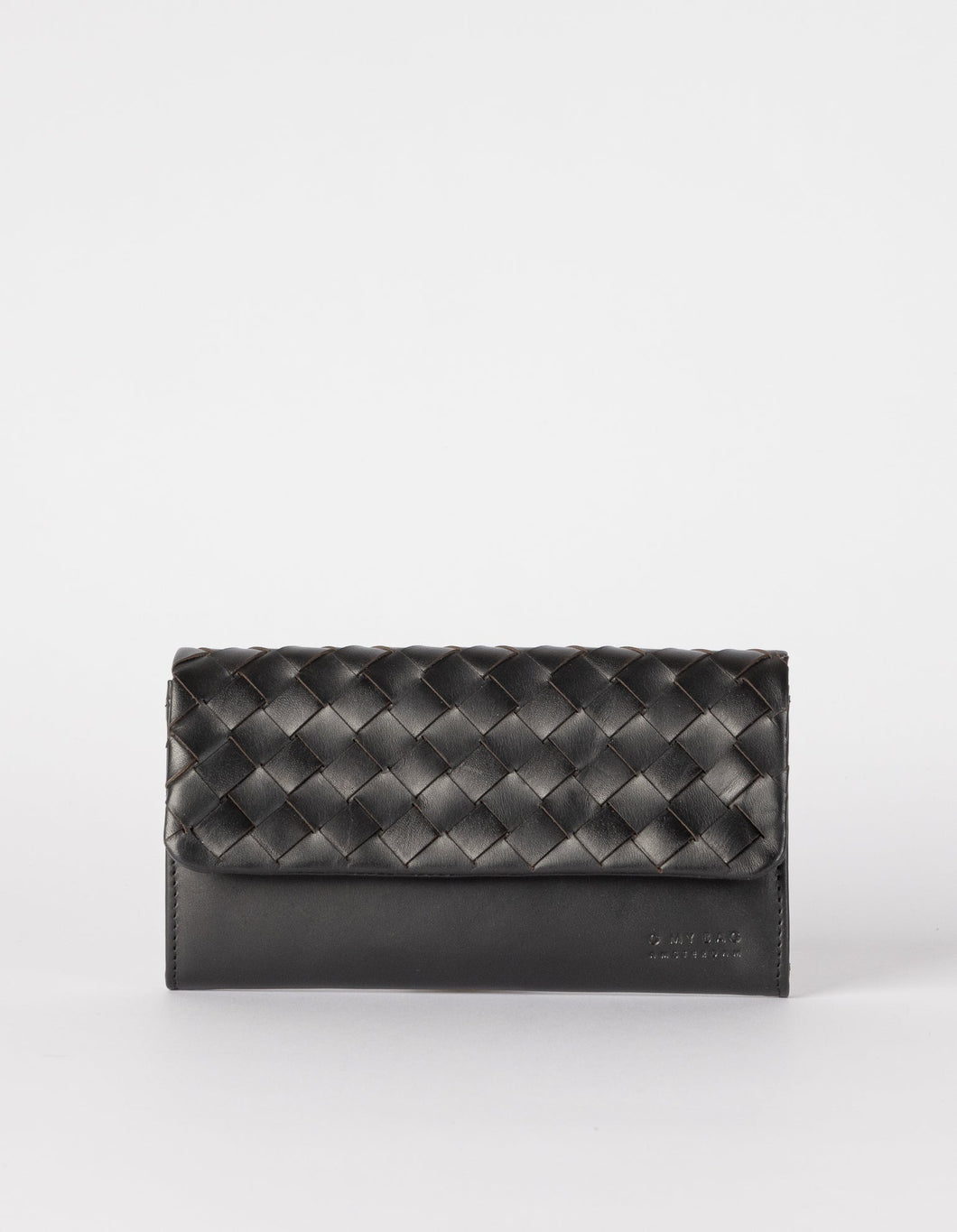 Pau's Pouch | Black Woven Leather