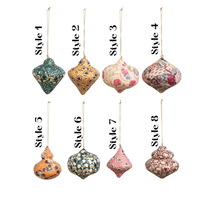 Load image into Gallery viewer, Patterned Paper Mache Ornament
