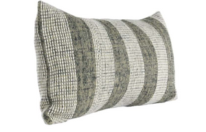 Thea Pillow | Green & Ivory