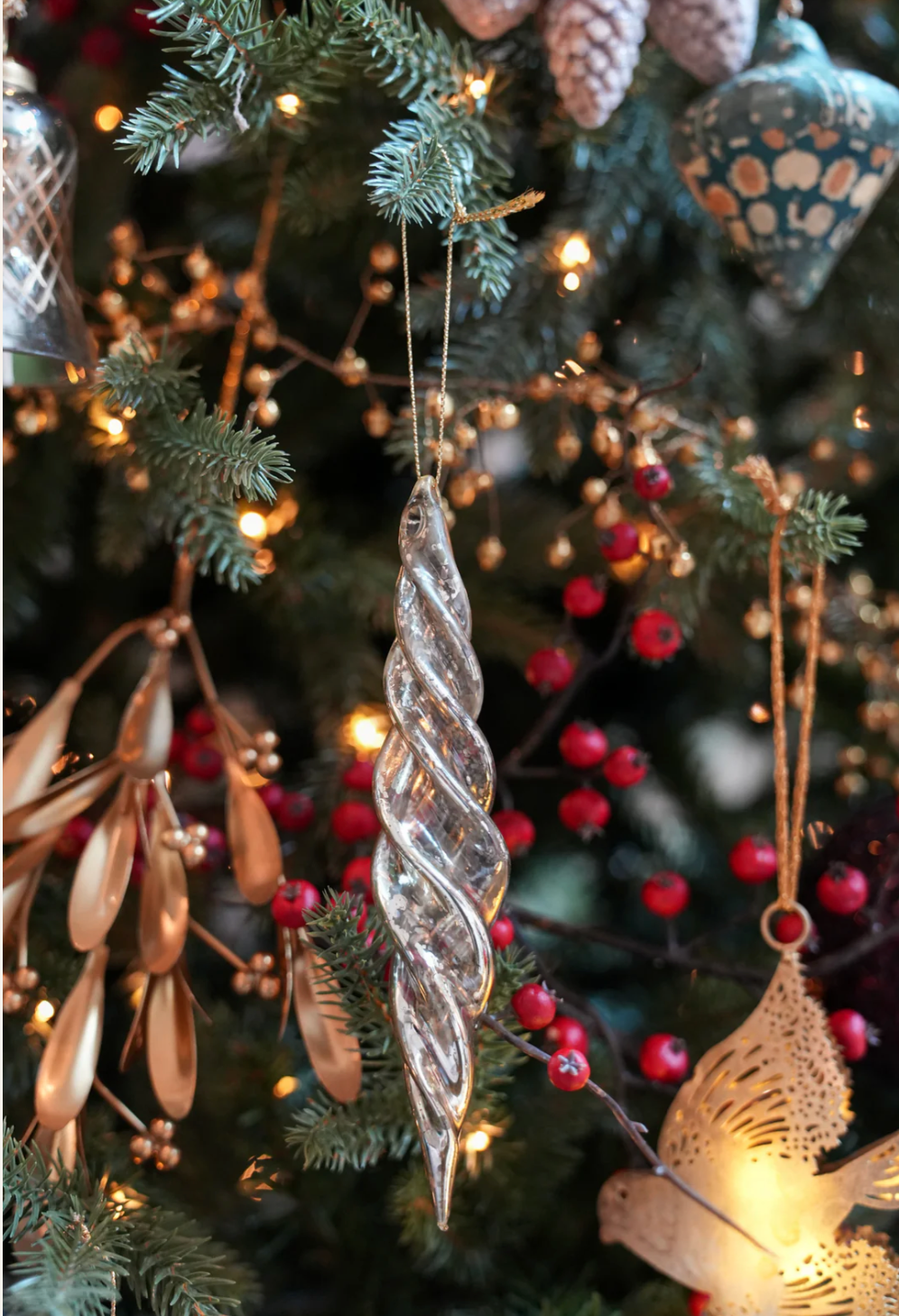 Spiral Glass Ornament