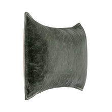 Load image into Gallery viewer, Leather Acre Pillow | Forest Green
