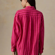 Load image into Gallery viewer, Laguna Linen Relaxed Shirt | Sunset Pop Stripe

