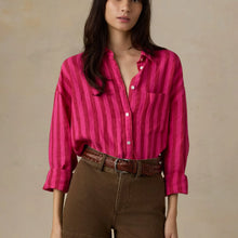 Load image into Gallery viewer, Laguna Linen Relaxed Shirt | Sunset Pop Stripe
