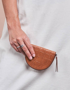 Laura Purse | Cognac Croco Classic Leather