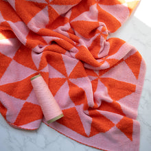 Load image into Gallery viewer, Trikona Throw Blanket | Orange

