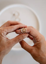 Load image into Gallery viewer, Triangle Ring | White Lambda Pave
