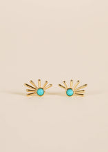 Load image into Gallery viewer, Sun Ray Earrings | Turquoise
