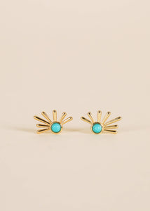 Sun Ray Earrings | Turquoise
