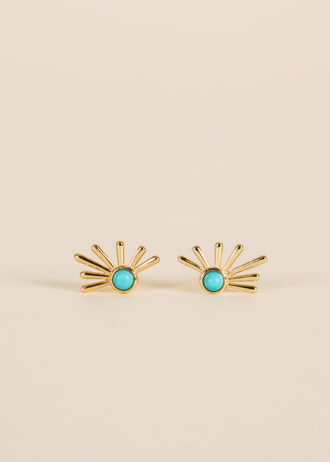 Sun Ray Earrings | Turquoise