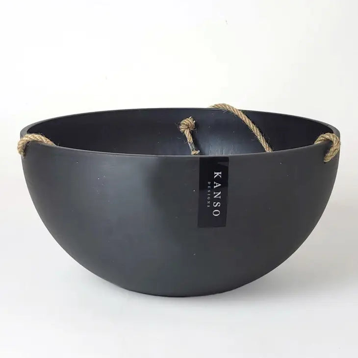 Rounded Signature Hanging Planter l Black
