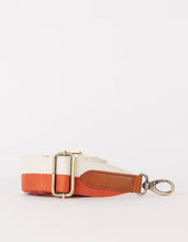 Load image into Gallery viewer, Striped Webbing Strap l Copper &amp; White
