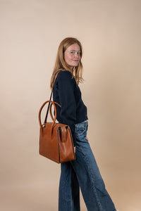 Kate Bag l Cognac Stromboli Leather