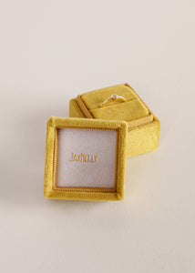 Mini Square Jewelry Box | Chartreuse