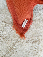 Load image into Gallery viewer, Musliin Throw Blanket | Terracotta

