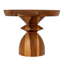 Load image into Gallery viewer, Stoneware &amp; Acacia Serving Pedestal
