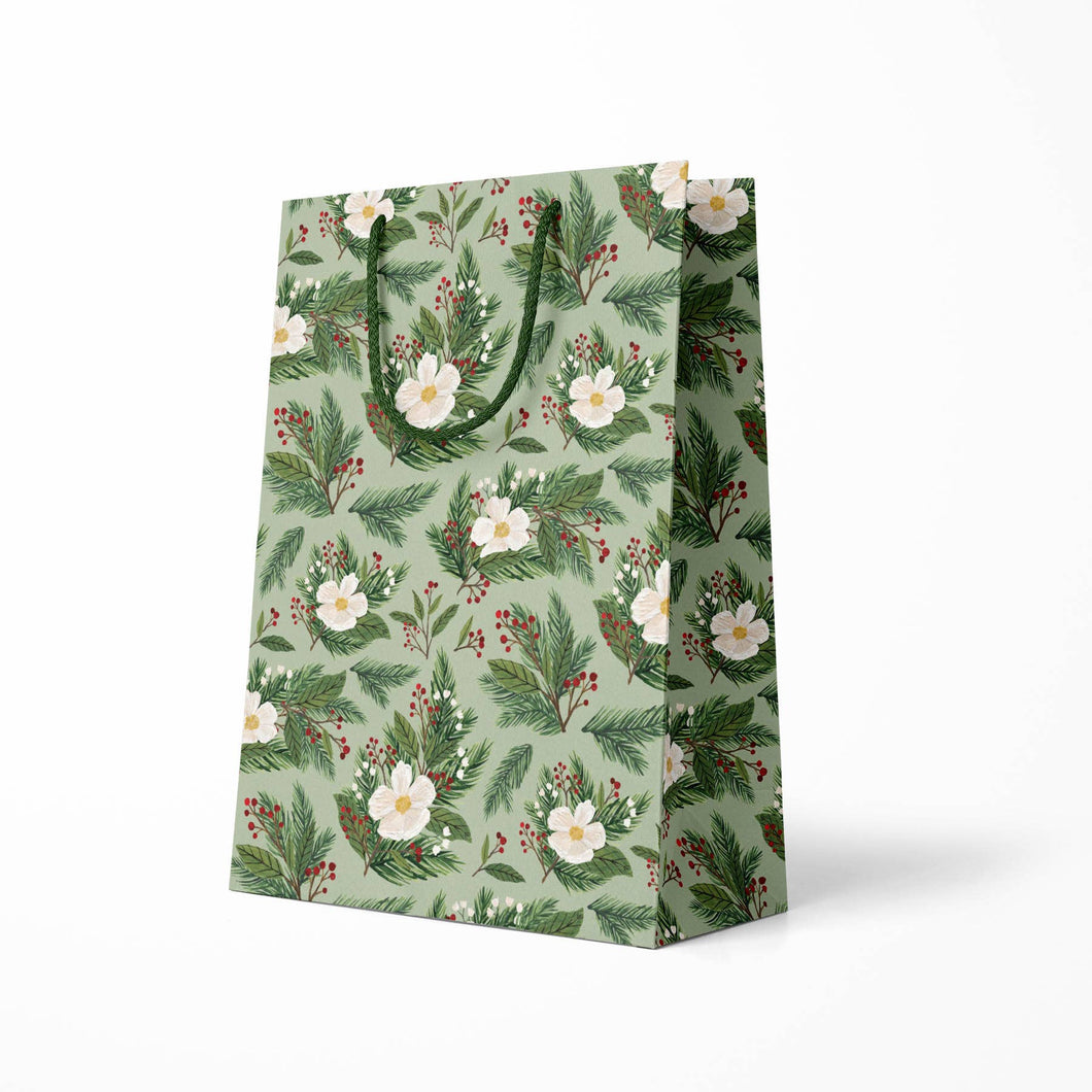 Holiday Floral Gift Bag