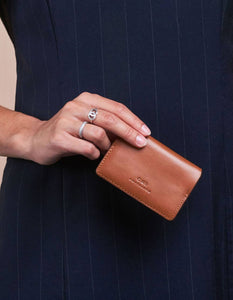 Cassie Cardholder | Cognac Classic Leather