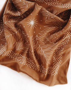 Tropical Palms Amber Bandana Scarf