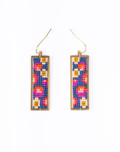 Load image into Gallery viewer, Brass Framed Floral Earrings
