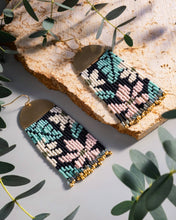 Load image into Gallery viewer, Tropical Fringe Earrings | Green &amp; Pink
