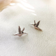 Load image into Gallery viewer, Silver Hummingbird Studs
