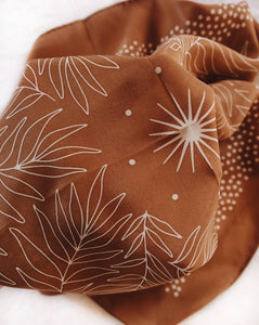 Tropical Palms Amber Bandana Scarf