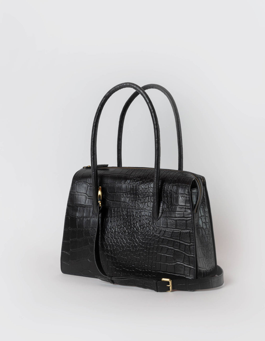 Kate Bag | Black Croco Classic Leather