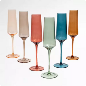 Multi-Colored Champagne Flutes