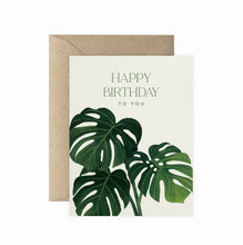 Load image into Gallery viewer, Monstera Birthday Greeting Card
