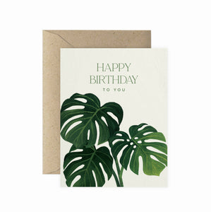 Monstera Birthday Greeting Card