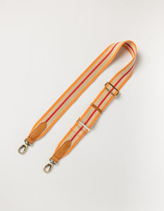 Striped Webbing Strap l Orange & Red