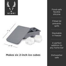 Load image into Gallery viewer, 2&quot; Whiskey Ice Cube Tray w/ Lid
