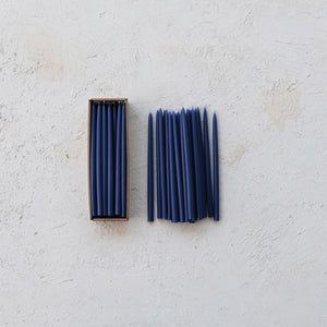 Thin Taper Candles | Navy