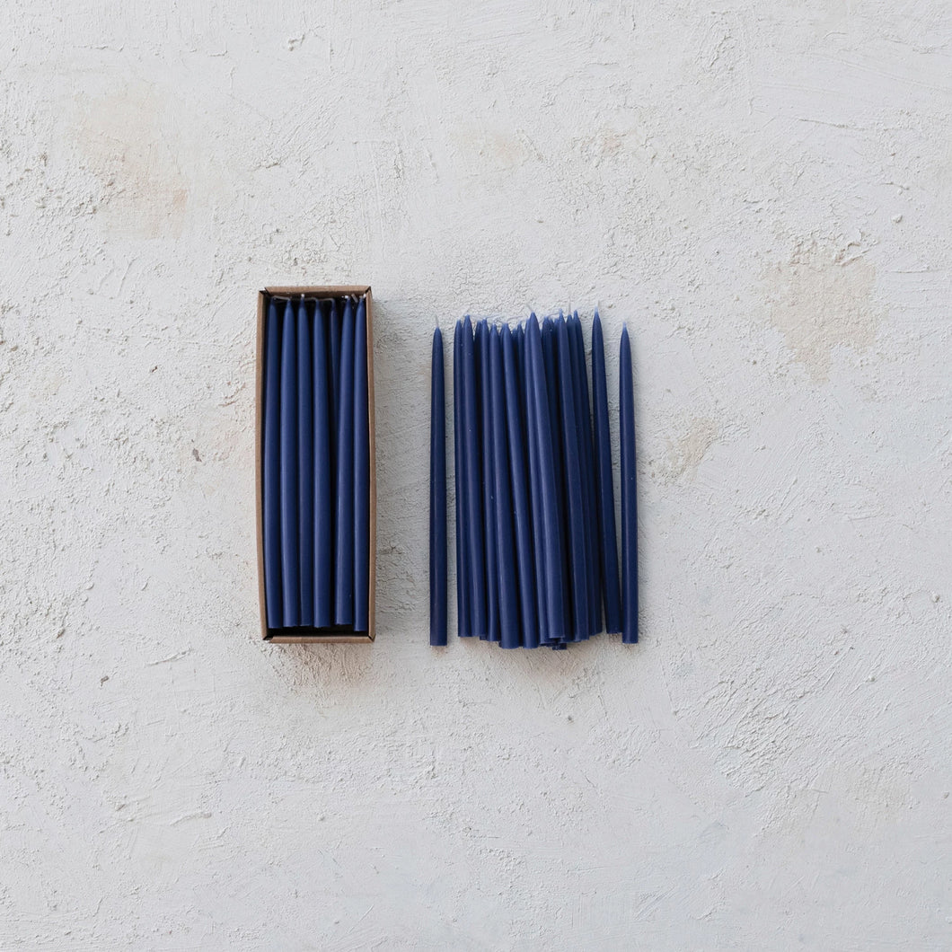 Thin Taper Candles | Navy