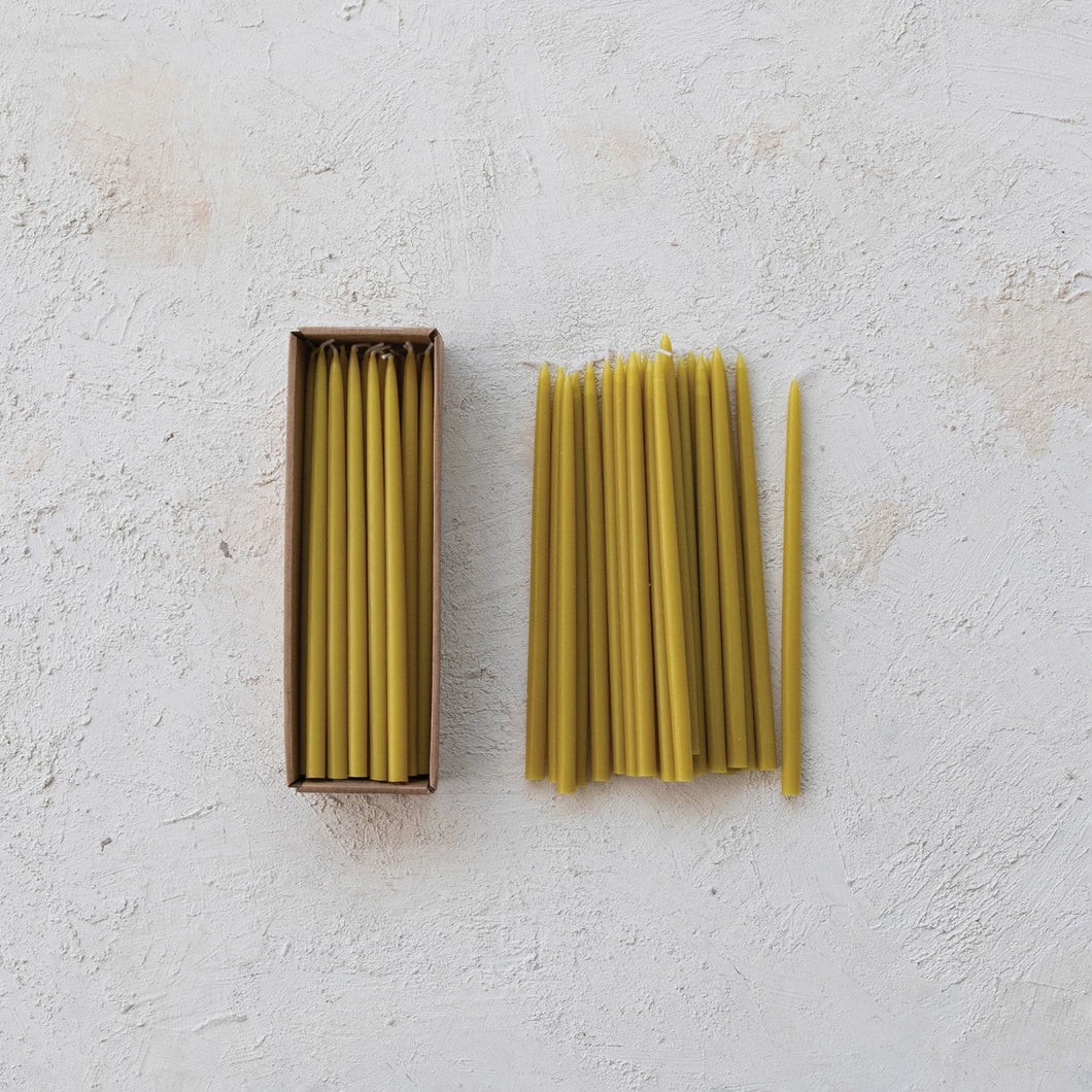Thin Taper Candles | Chartreuse