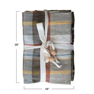 Cotton Printed Tea Towels | Pumpkin & Spice