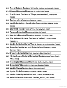 Botanic Gardens of the World