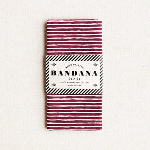 Striped Bandana l Wine