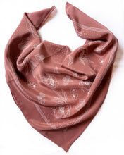 Load image into Gallery viewer, Classic Rosewood Floral Bandana Scarf
