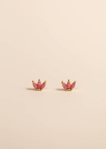 Opal Crown Studs | Pink