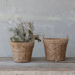 Hand-Woven Water Hyacinth Basket